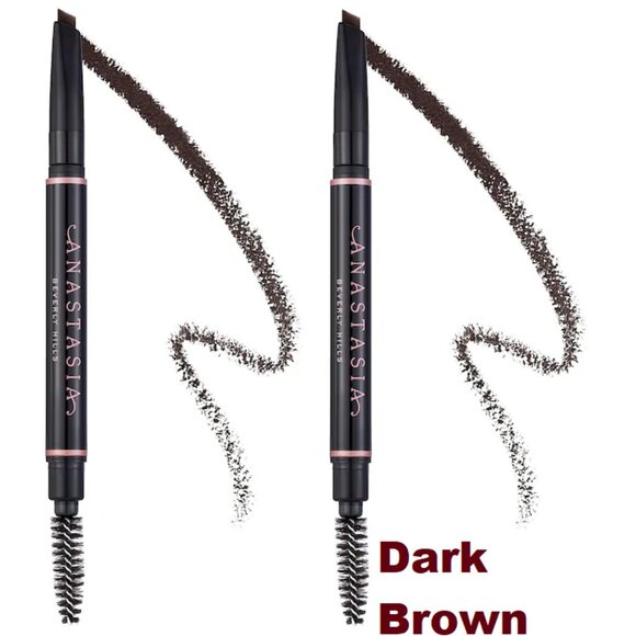 41% SALE 💛 2 Anastasia DARK BROWN Brow Definer Triangular Brow Pencils ✨BNIBs - Picture 1 of 14